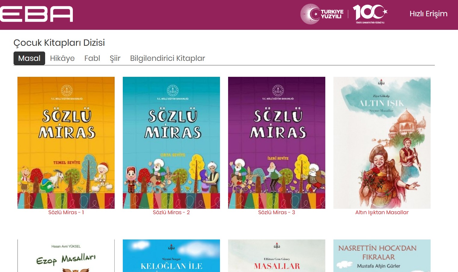 EBA Okuma Listesi Görseli